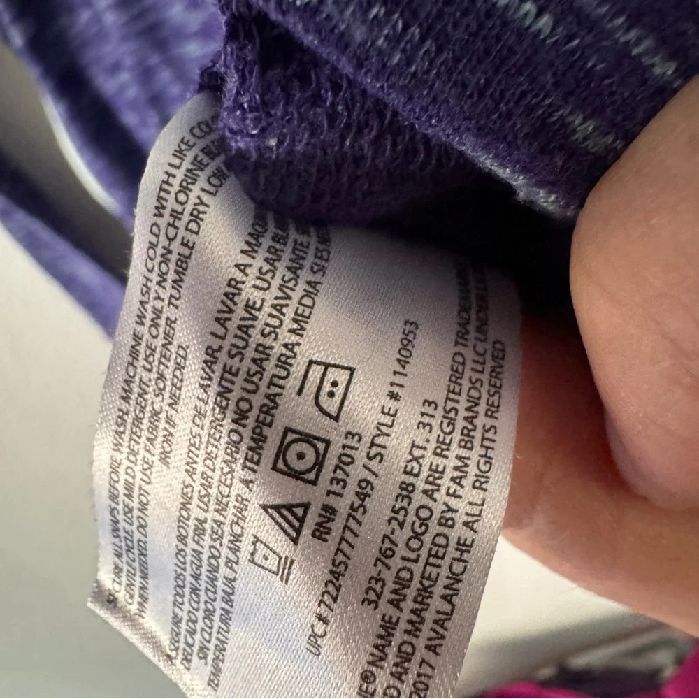 Avalanche Loma Snap Pullover Sweater Small Purple Aster Bay Quarter Snap Cozy - Picture 10 of 15
